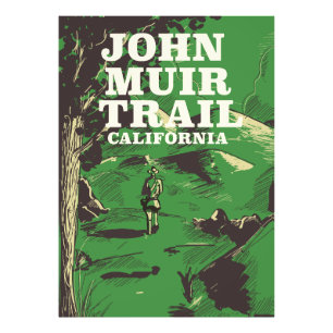 John Muir Trail California travel poster. Photo Print
