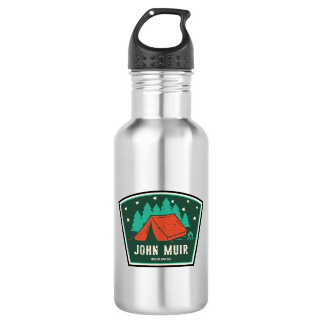 John Muir Wilderness California Camping 532 Ml Water Bottle (Front)