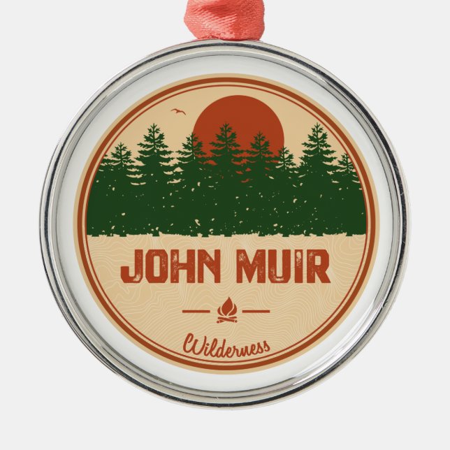 John Muir Wilderness California Metal Ornament (Front)