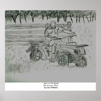 John on His Quad, Mt. Vernon, Ohio Poster