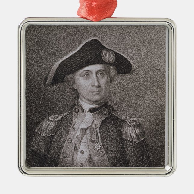 John Paul Jones (1747-92), engraved by James Barto Metal Ornament (Front)