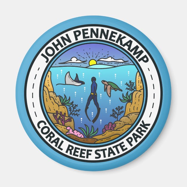 John Pennekamp Coral Reef State Park Travel Art Magnet (Front)