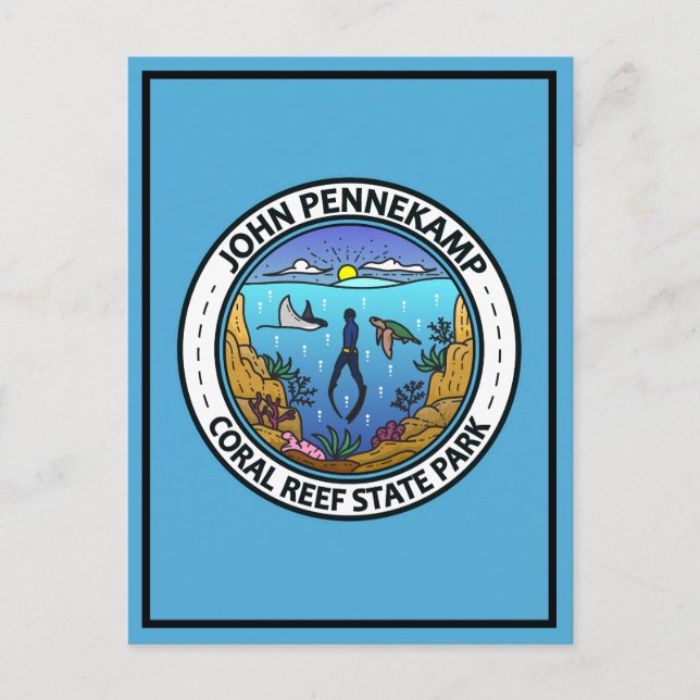 John Pennekamp Coral Reef State Park Travel Art Postcard (Front)