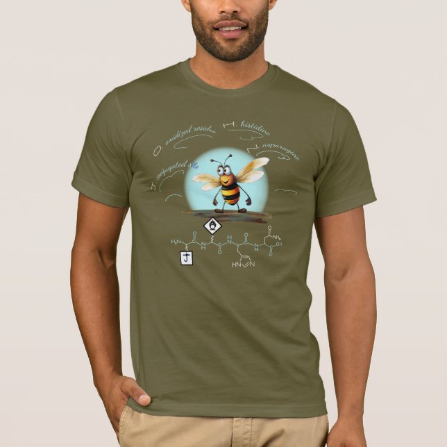 JOHN peptide, Bee-5 w/ custom text, dark T-Shirt (Front)