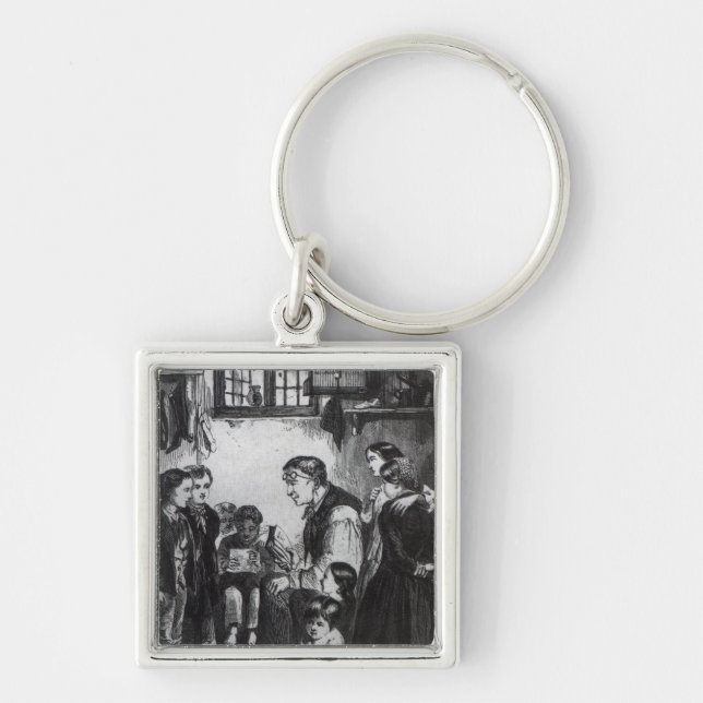 John Pounds teaching children in his home Keychain (Front)