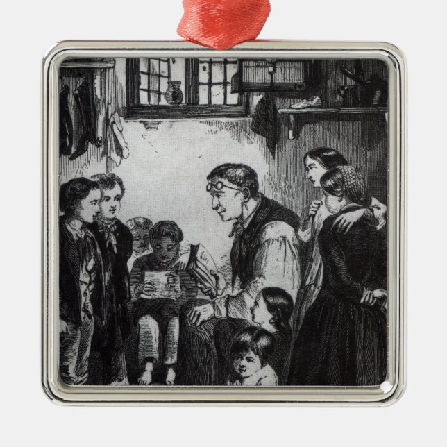 John Pounds teaching children in his home Metal Ornament (Front)