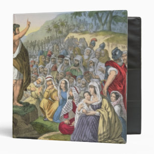 John Preaching in the Wilderness, from a bible pri Binder