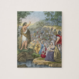 John Preaching in the Wilderness, from a bible pri Jigsaw Puzzle