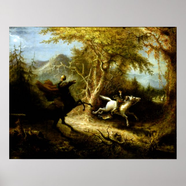 John Quidor The Headless Horseman Pursuing Ichabod Poster (Front)