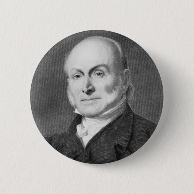 John Quincy Adams 2 Inch Round Button (Front)