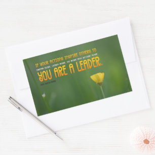 John Quincy Adams Inspirational Quote "Leader" Sticker