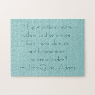 John Quincy Adams Leadership Quote Jigsaw Puzzle