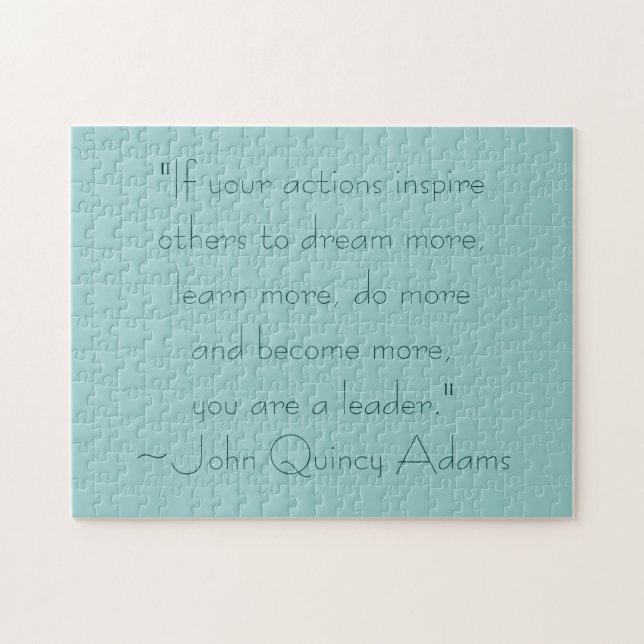 John Quincy Adams Leadership Quote Jigsaw Puzzle (Horizontal)