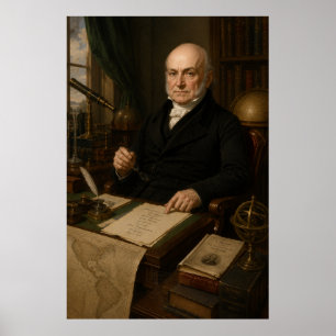 John Quincy Adams Oil Portrait 6th President Poster