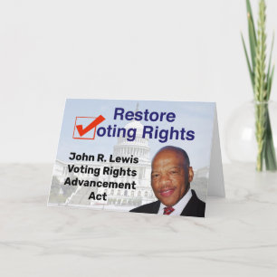 John R. Lewis Voting Rights Advancement Act Card