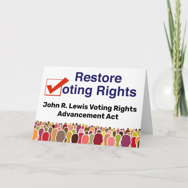 John R. Lewis Voting Rights Advancement Act Card (Front)
