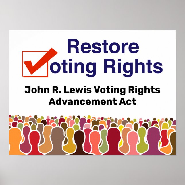 John R. Lewis Voting Rights Advancement Act Poster (Front)