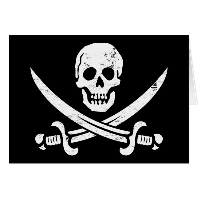 John Rackham (Calico Jack) Pirate Flag Jolly Roger (Front Horizontal)