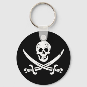 John Rackham (Calico Jack) Pirate Flag Jolly Roger Keychain