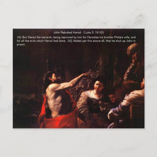 John Rebuked Herod Postcard (Front)
