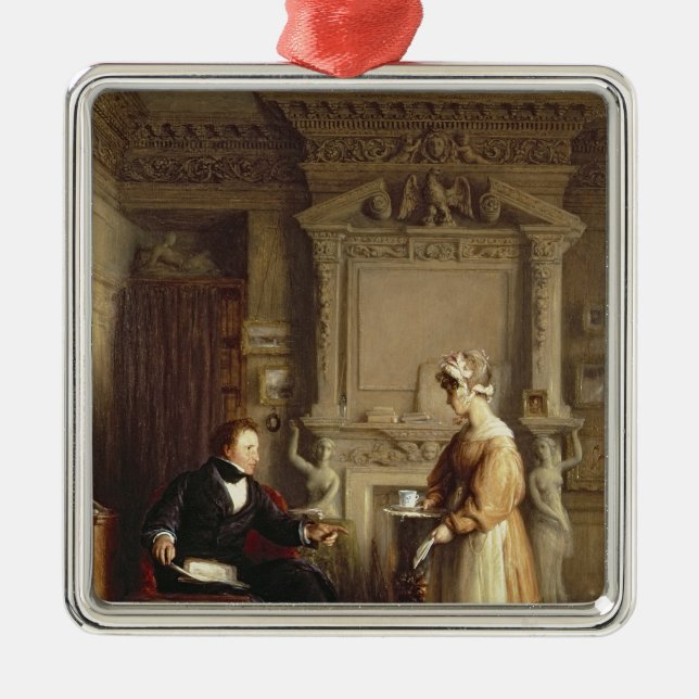 John Sheepshanks and his maid Metal Ornament (Front)
