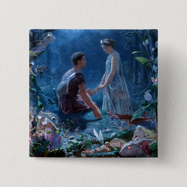John Simmons: A Midsummer Night's Dream 2 Inch Square Button (Front)