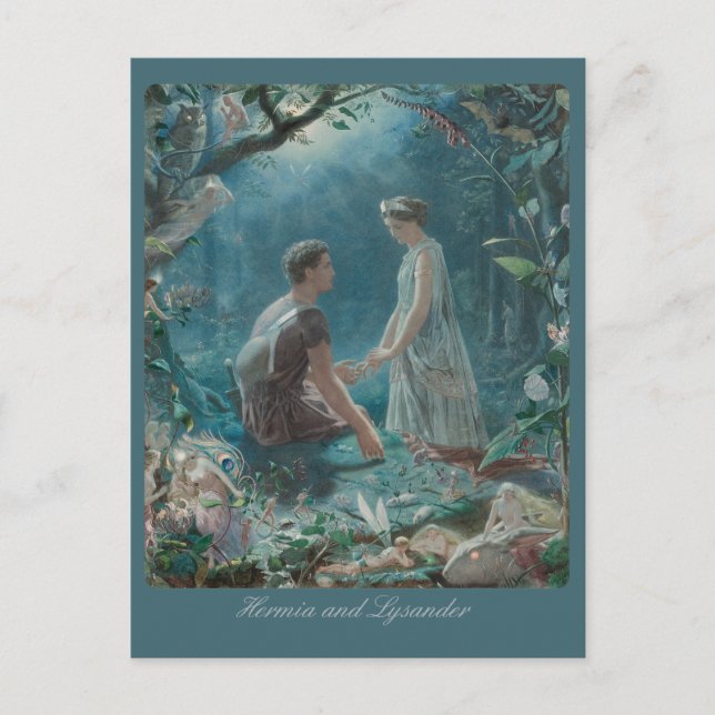 John Simmons Hermia and Lysander Midsummer CC0751 Postcard (Front)