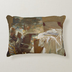 John Singer Sargent - An Artist in His Studio Accent Pillow