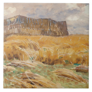 John Singer Sargent - Camouflaged Field in France Tile