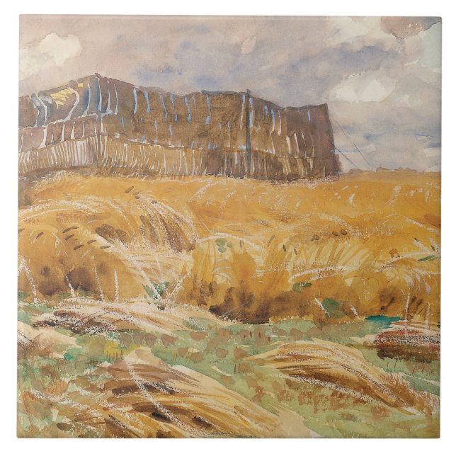 John Singer Sargent - Camouflaged Field in France Tile (Front)
