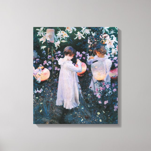 John Singer Sargent Carnation Lily Lily Rose Canvas Print (Front)