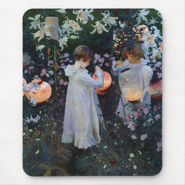 John Singer Sargent  "Carnation, Lily, Lily, Rose" Mouse Pad (Front)