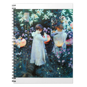 John Singer Sargent Carnation Lily Lily Rose Notebook