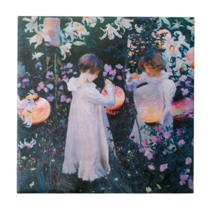 John Singer Sargent Carnation Lily Lily Rose Tile
