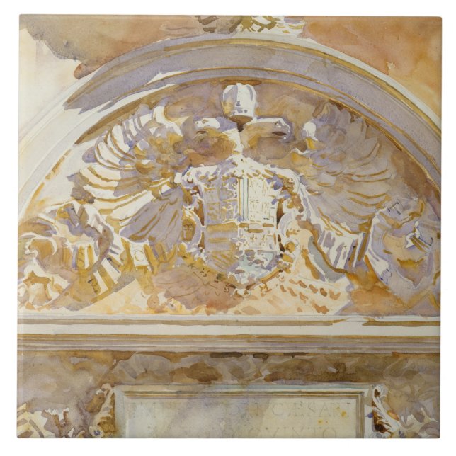 John Singer Sargent - Escutcheon of Charles V Tile (Front)