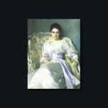 John Singer Sargent Lady Agnew Canvas Print<br><div class="desc">John Singer Sargent Lady Agnew canvas print. Oil painting on canvas from 1892. Lady Agnew of Lochnaw was American artist John Singer Sargent’s most successful early portrait. Comissioned by Andrew Noel Angew, the work depics the baron’s young wife Gertrude Vernon sitting in an floral upholstered chair wearing a flowing Edwardian...</div>