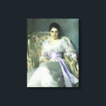 John Singer Sargent Lady Agnew Canvas Print<br><div class="desc">John Singer Sargent Lady Agnew canvas print. Oil painting on canvas from 1892. Lady Agnew of Lochnaw was American artist John Singer Sargent’s most successful early portrait. Comissioned by Andrew Noel Angew, the work depics the baron’s young wife Gertrude Vernon sitting in an floral upholstered chair wearing a flowing Edwardian...</div>