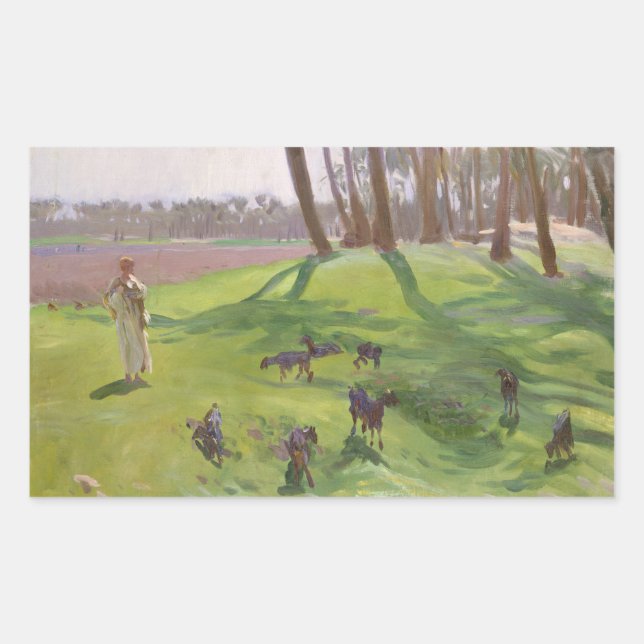 John Singer Sargent - Landscape with Goatherd Sticker (Front)