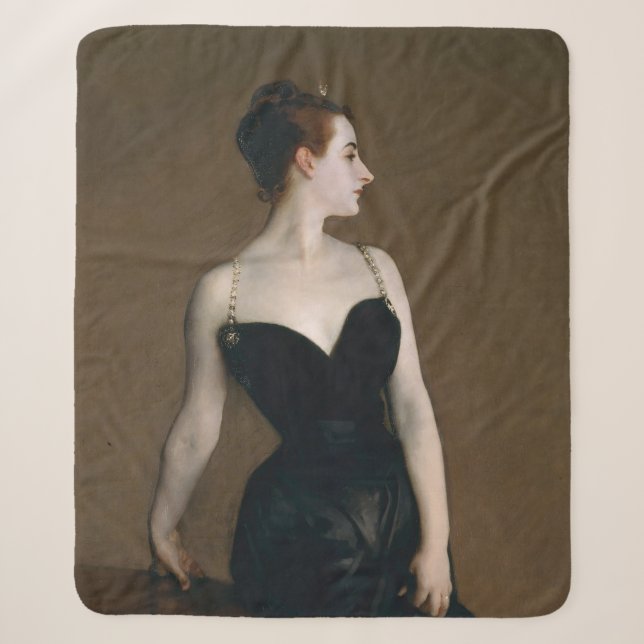 John Singer Sargent Madame X Classic Portrait Sherpa Blanket (Front)