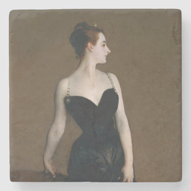 John Singer Sargent Madame X Classic Portrait Stone Coaster (Front)