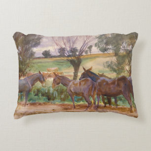 John Singer Sargent - Mules Accent Pillow