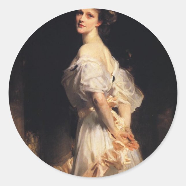 John Singer Sargent - Nancy Astor Classic Round Sticker (Front)
