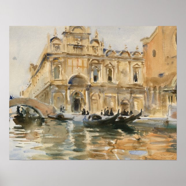 John Singer Sargent - Rio dei Mendicanti, Venice Poster (Front)