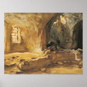John Singer Sargent - Ruined Cellar-Arras Poster