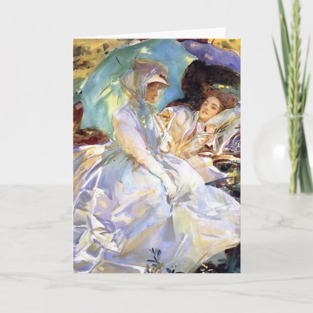 John Singer Sargent- Simplon Pass. Reading Card (Front)