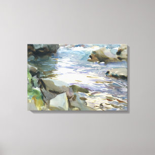 John Singer Sargent - Stream and Rocks Canvas Print