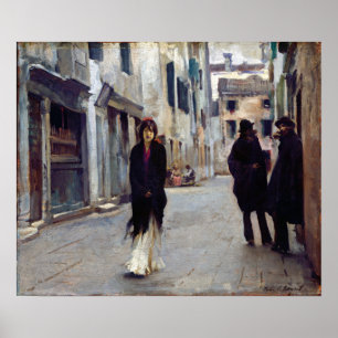 John Singer Sargent Street in Venice Poster
