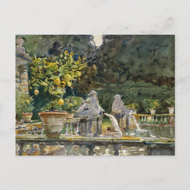 John Singer Sargent - Villa di Marlia, Lucca Postcard (Front)