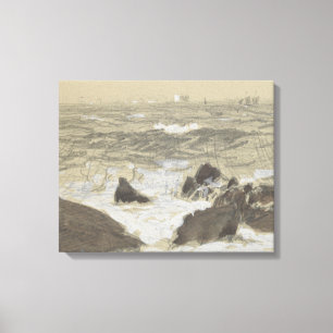 John Singer Sargent - Waves Breaking on Rocks Canvas Print