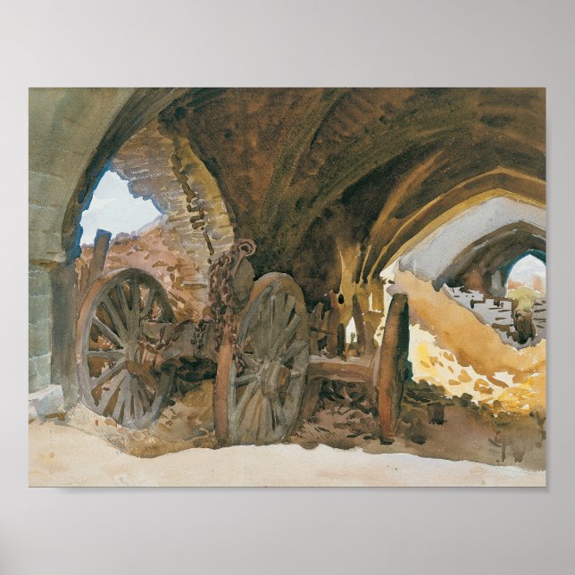 John Singer Sargent - Wheels in Vault Poster (Front)